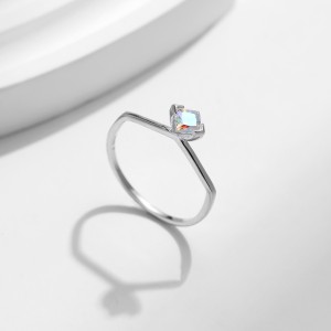 925 Sterling Silver Irregular Candy Zirconia Ring 70100387