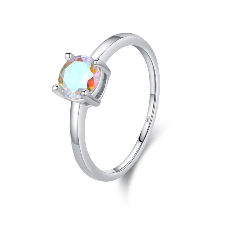 925 Sterling Silver Brilliant Classic 4-Prong Zirconia Ring 70100388