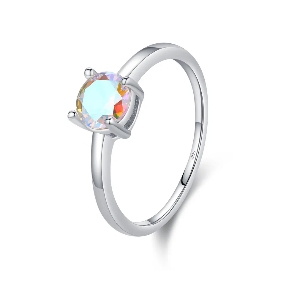 925 Sterling Silver Brilliant Classic 4-Prong Zirconia Ring 70100388