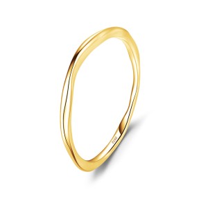 925 Sterling Silver Irregular Pleated Texture Ring 70100392