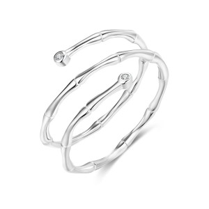 S925 Bamboo-Inspired Multi-Line Adjustable Ring70100393