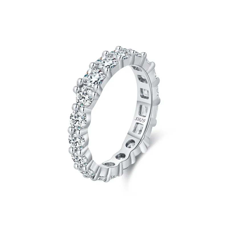 925 Sterling Silver Full Zirconia Band Ring 70100412