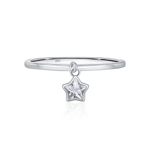 925 Sterling Silver Zirconia Star Ring 70100416
