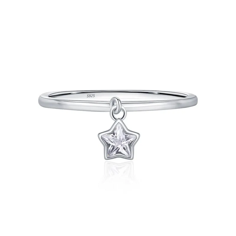925 Sterling Silver Zirconia Star Ring 70100416