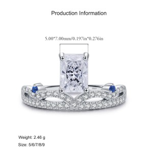 925 Sterling Silver Geometric Design Crown Ring 70100433 925 Sterling Silver Geometric Design Crown Ring 70100433