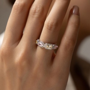 925 Sterling Silver Colorful Candy Zircon Ring 70100454