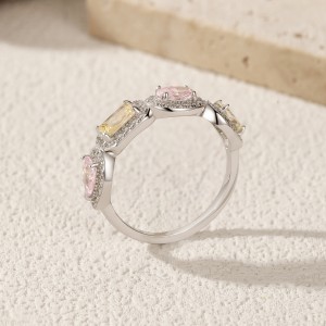 925 Sterling Silver Colorful Candy Zircon Ring 70100454