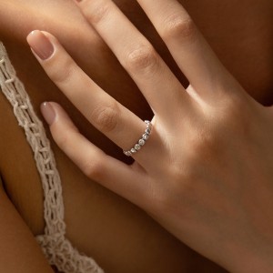 925 Sterling Silver Beaded Vintage Ring 70100459 925 Sterling Silver Beaded Vintage Ring 70100459