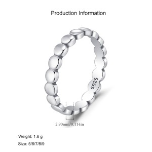 925 Sterling Silver Beaded Vintage Ring 70100459 925 Sterling Silver Beaded Vintage Ring 70100459