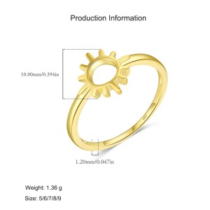 925 Sterling Silver Minimalist Sunshine Ring 70100465 925 Sterling Silver Minimalist Sunshine Ring 70100465