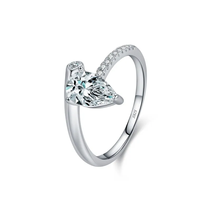 925 Sterling Silver Teardrop CZ Ring 70100467