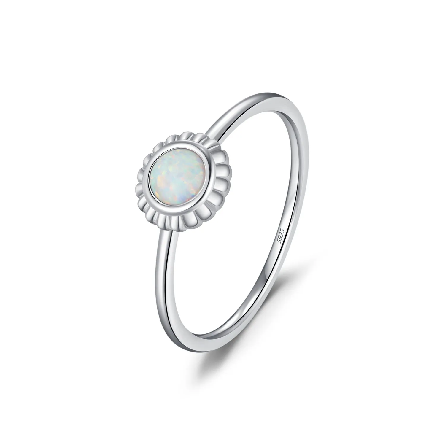 925 Sterling Silver Sunflower Opal Ring 70100474 925 Sterling Silver Sunflower Opal Ring 70100474