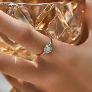 925 Sterling Silver Sunflower Opal Ring 70100474 925 Sterling Silver Sunflower Opal Ring 70100474