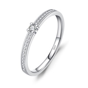 925 Sterling Silver Dainty CZ Minimalist Ring 70100477 925 Sterling Silver Dainty CZ Minimalist Ring 70100477