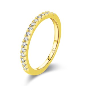 925 Sterling Silver CZ Minimalist Stacking Band Ring 70100483