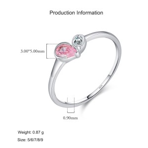 925 Sterling Silver Teardrop Minimalist Ring 70100491 925 Sterling Silver Teardrop Minimalist Ring 70100491