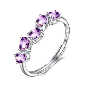 925 Sterling Silver Natural Multi-Stone Ring 70100504