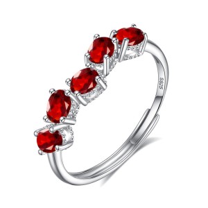 925 Sterling Silver Natural Multi-Stone Ring 70100504