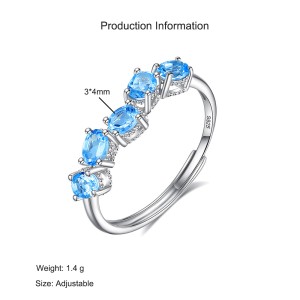 925 Sterling Silver Natural Multi-Stone Ring 70100504