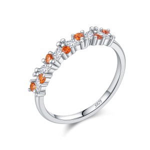 925 Sterling Silver Sparkling Zircon Stacking Ring 70100505 925 Sterling Silver Sparkling Zircon Stacking Ring 70100505