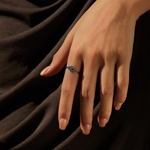 925 Sterling Silver Gothic Tanzanite Zircon Ring 70100506 925 Sterling Silver Gothic Tanzanite Zircon Ring 70100506