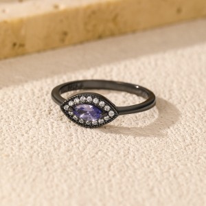 925 Sterling Silver Gothic Tanzanite Zircon Ring 70100506 925 Sterling Silver Gothic Tanzanite Zircon Ring 70100506