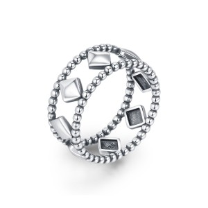 925 Sterling Silver Geometric Rhombus Ring 70100507 925 Sterling Silver Geometric Rhombus Ring 70100507