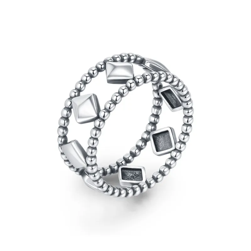 925 Sterling Silver Geometric Rhombus Ring 70100507