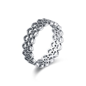 925 Sterling Silver Vintage Lace Heart Ring 70100508 925 Sterling Silver Vintage Lace Heart Ring 70100508
