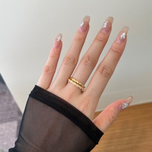 925 Sterling Silver Braided Pave CZ Dual-Texture Ring 70100510