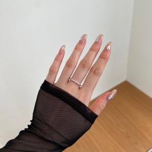 925 Sterling Silver Braided Pave CZ Dual-Texture Ring 70100510