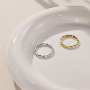 25 Sterling Silver Classic Braided Rope Texture Band Ring 70100511