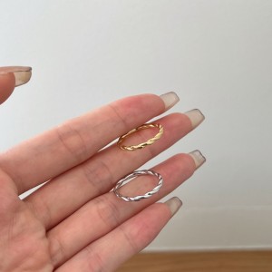 25 Sterling Silver Classic Braided Rope Texture Band Ring 70100511