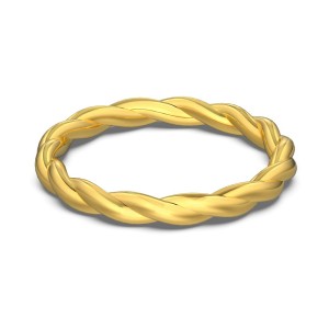 25 Sterling Silver Classic Braided Rope Texture Band Ring 70100511