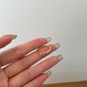 25 Sterling Silver Classic Braided Rope Texture Band Ring 70100511