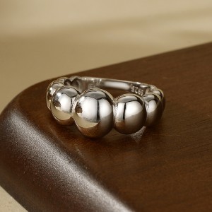 925 Sterling Silver High-Polish Minimalist Dome Band Ring 70100512