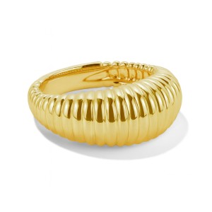 925 Sterling Silver Textured Swirl Dome Band 70100513