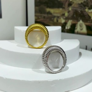 925 Sterling Silver Textured Swirl Dome Band 70100513