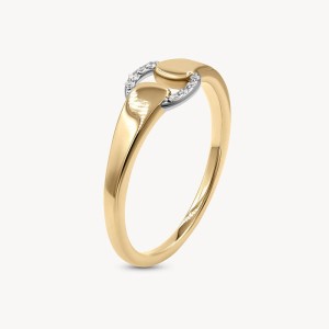 925 Sterling Silver Adjustable Two-Tone Interlocking Pave CZ Ring 70100515 925 Sterling Silver Adjustable Two-Tone Interlocking Pave CZ Ring 70100515