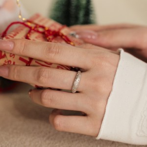 925 Sterling Silver Micro-Pave CZ Full Star Eternity Band Ring 70100516