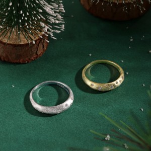 925 Sterling Silver Micro-Pave CZ Full Star Eternity Band Ring 70100516