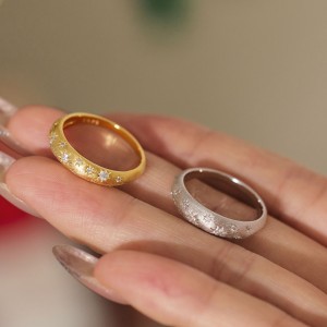 925 Sterling Silver Micro-Pave CZ Full Star Eternity Band Ring 70100516