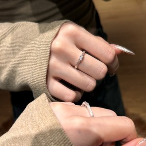 925 Sterling Silver Brushed Matte Dual-Finish Stacking Ring 70100517 925 Sterling Silver Brushed Matte Dual-Finish Stacking Ring 70100517