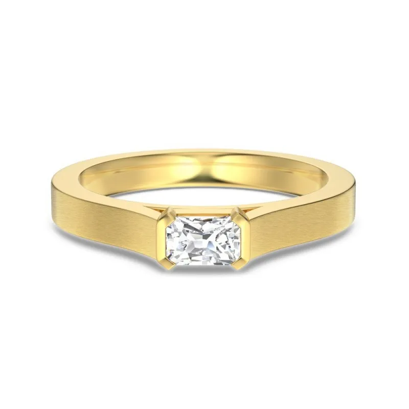 925 Sterling Silver Brushed Matte Dual-Finish Stacking Ring 70100517