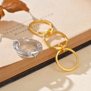 925 Sterling Silver Tri-Band Pave CZ Stacked Ring 70100520