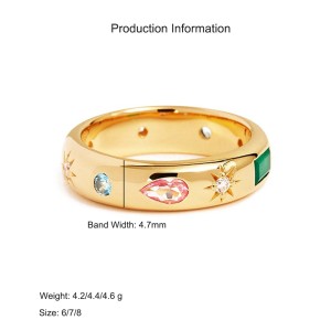 925 Sterling Silver Multi-Color CZ Irregular Geometric Statement Ring 70100523 925 Sterling Silver Multi-Color CZ Irregular Geometric Statement Ring 70100523