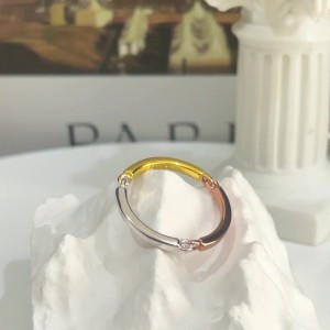 925 Sterling Silver Minimalist Tri-Tone Multi-Metal Band Ring 70100524 925 Sterling Silver Minimalist Tri-Tone Multi-Metal Band Ring 70100524