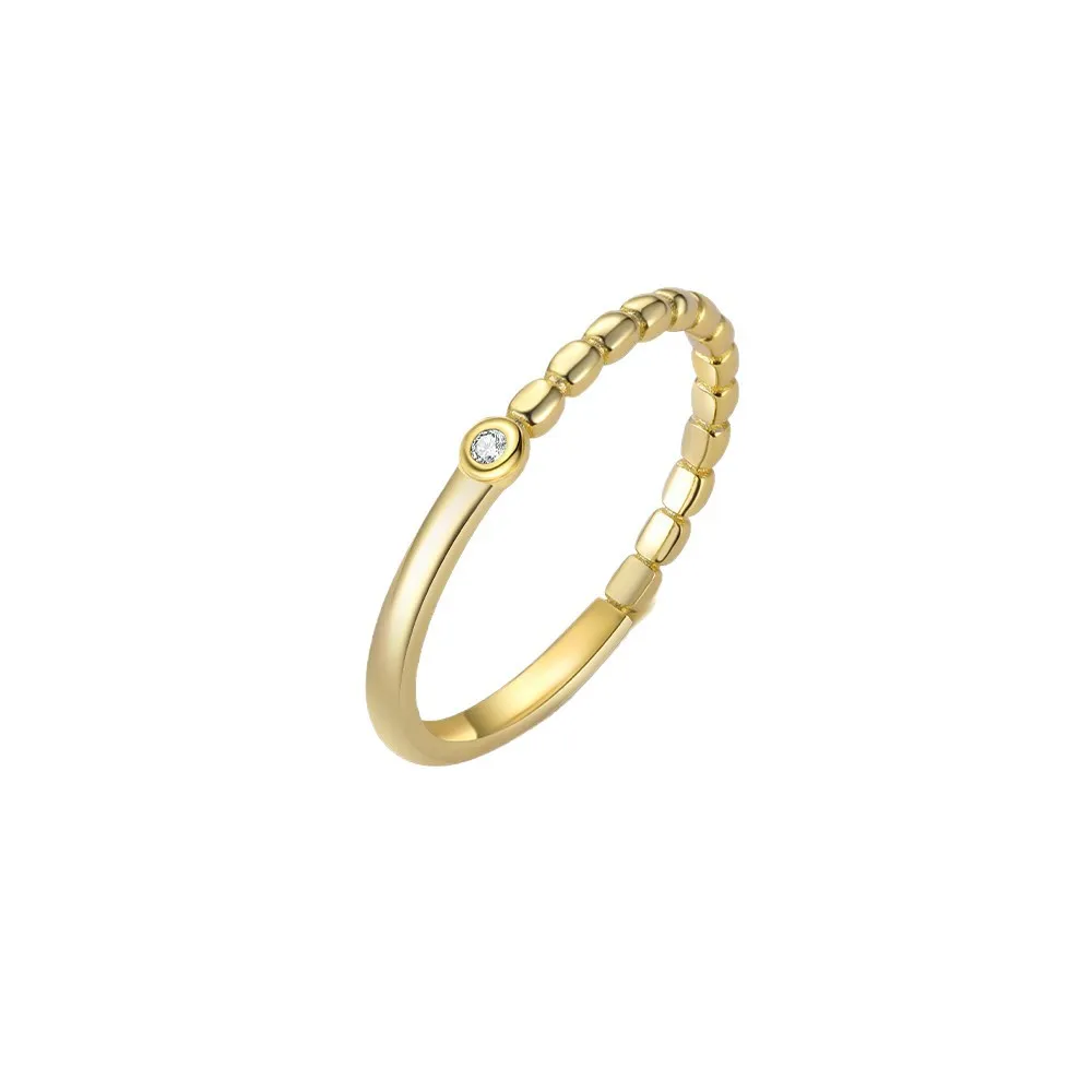 925 Sterling Silver Beaded Pave CZ Stacking Ring 70100525 925 Sterling Silver Beaded Pave CZ Stacking Ring 70100525