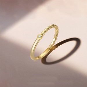 925 Sterling Silver Beaded Pave CZ Stacking Ring 70100525 925 Sterling Silver Beaded Pave CZ Stacking Ring 70100525