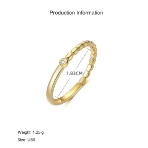 925 Sterling Silver Beaded Pave CZ Stacking Ring 70100525 925 Sterling Silver Beaded Pave CZ Stacking Ring 70100525